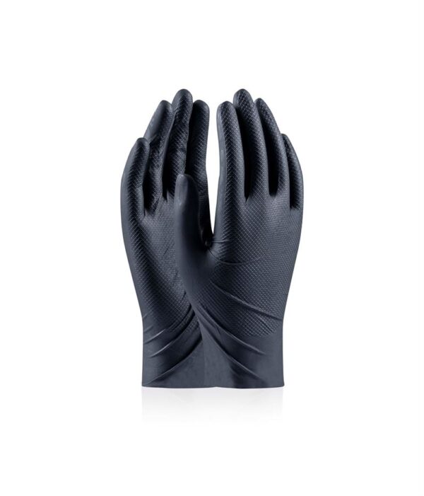 Grippaz 246A Protišmykové nitrilové rukavice čierne veľkosť XL/10 - 50ks - Image 2