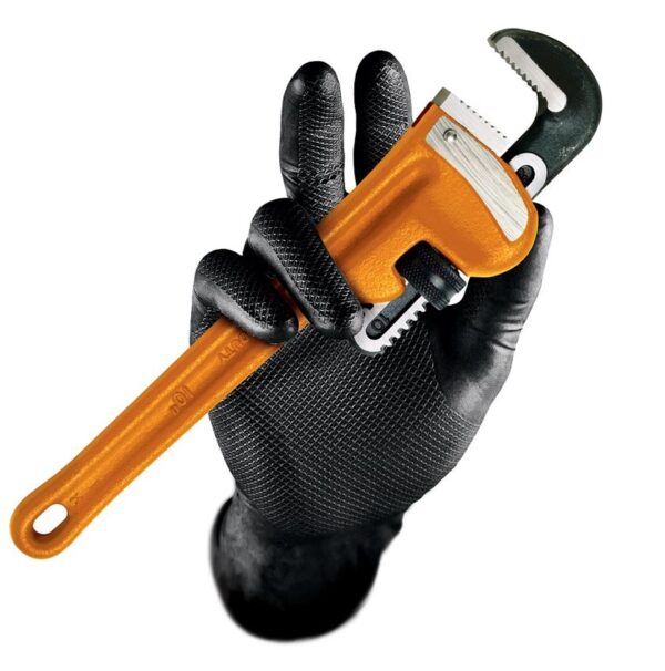 Grippaz 246A Protišmykové nitrilové rukavice čierne veľkosť XL/10 - 50ks - Image 5